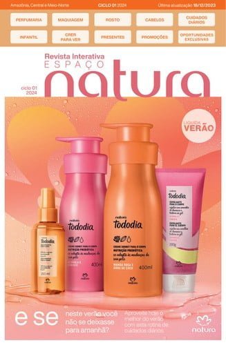 Catálogo Revista Natura grátis com descontos exclusivos – Ciclo 01 de 2024