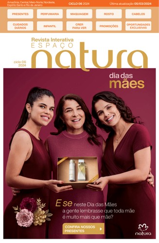 Catálogo Revista Natura + Cupom de desconto - Ciclo 06 de 2024