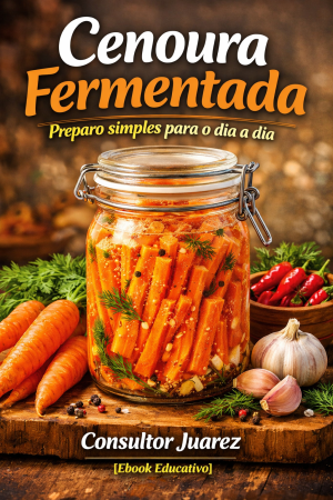Ebook Como Preparar Cenoura Fermentada em Casa para o Dia a Dia (Guia Ilustrado)