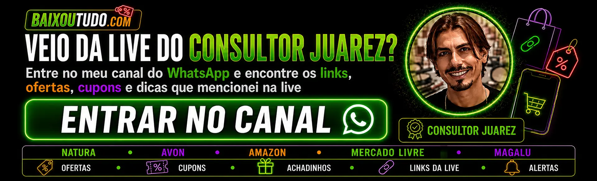 Canal do Consultor Juarez no WhatsApp